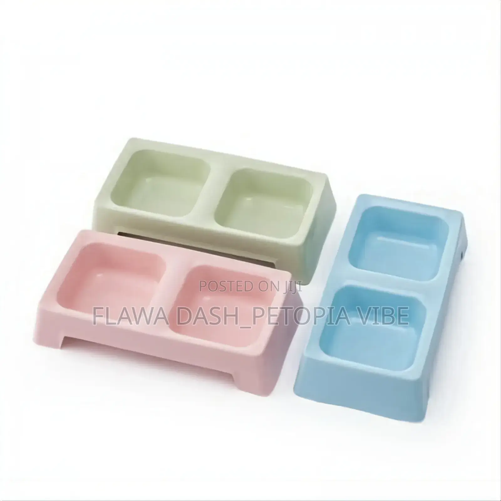 Double Reet Plastic 29cm Dog, Puppy, Cat Food Water Feeding Bowl