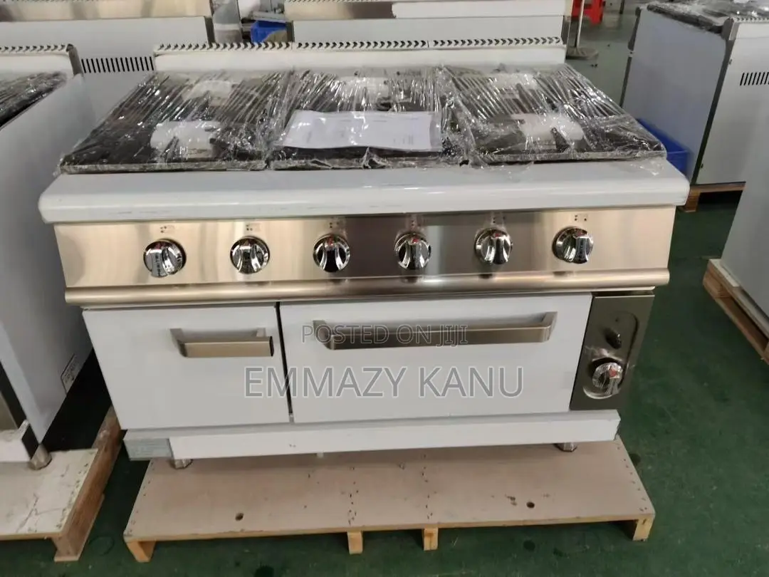 Commercial 6-Burner Hotplate With Oven Cabinet