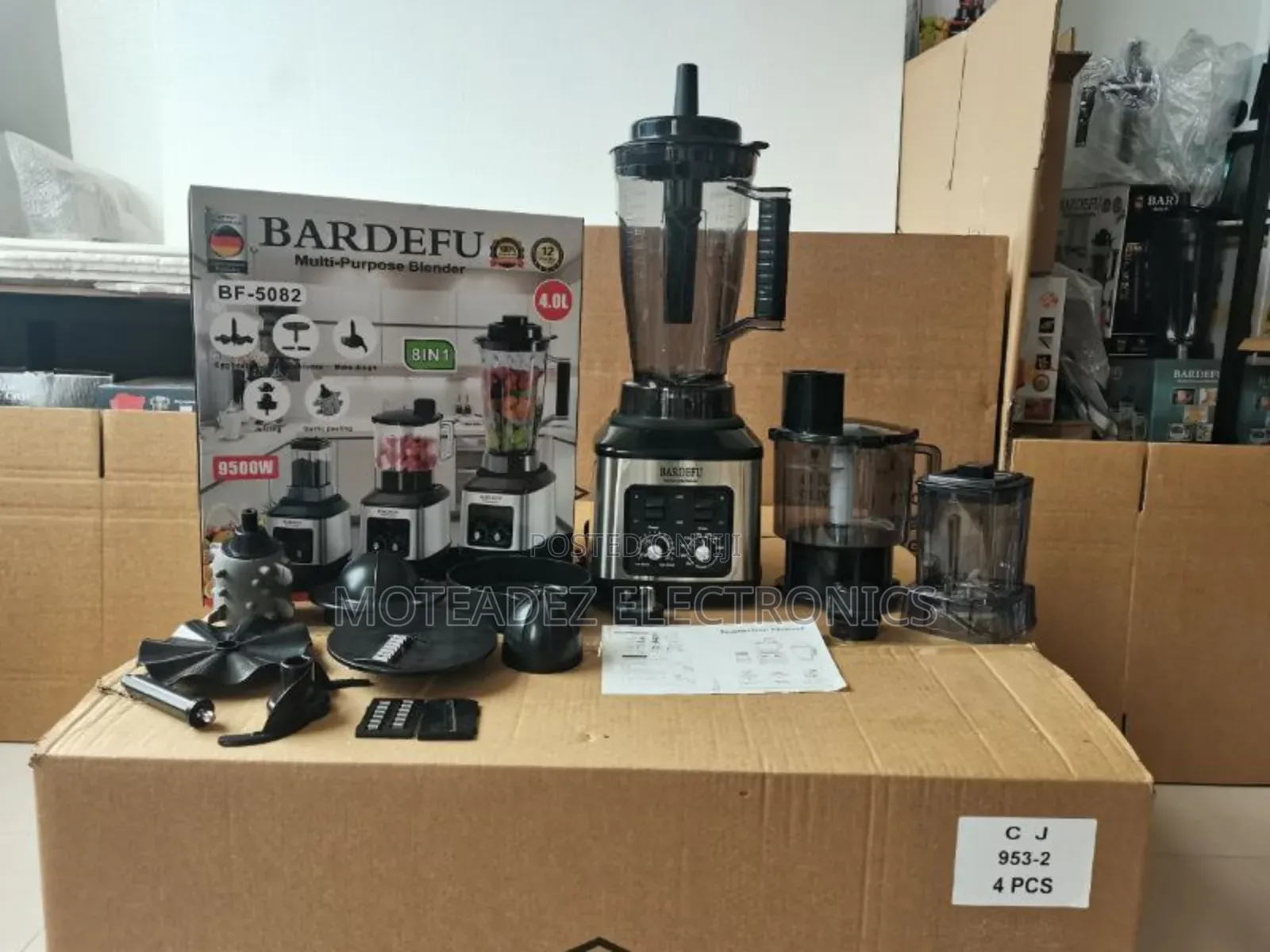 Bardefu 8in1 (4l) Copper Commercial Blender/Juicer/Grinder (5082)