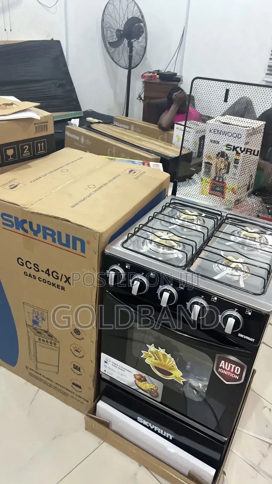 Skyrun Instant Ignition 4 Gas Cooker
