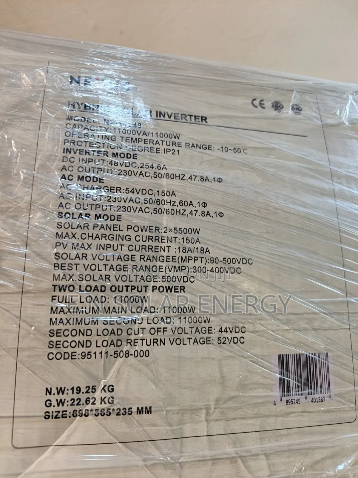 11kva/48v Nexus Hybrid Transformer Less Inverter Available