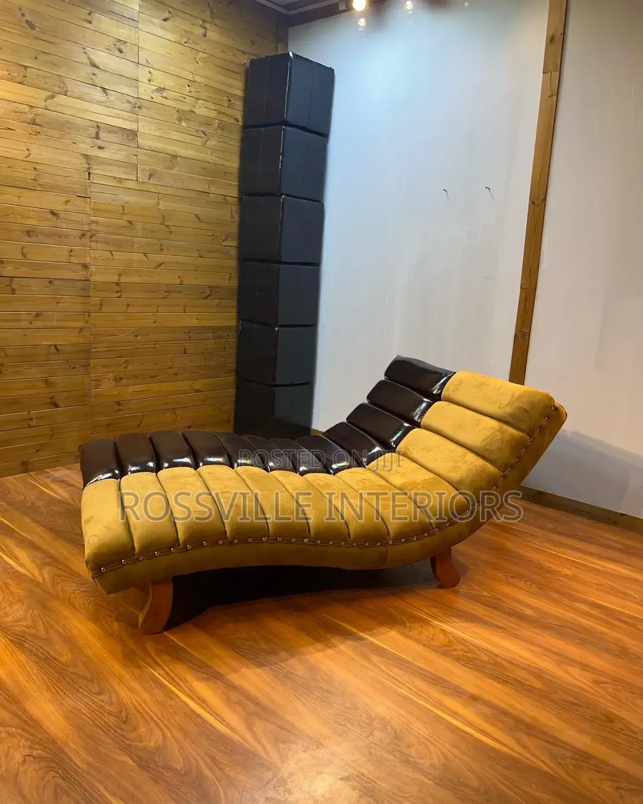 Velvet Armless Lounge Sofa