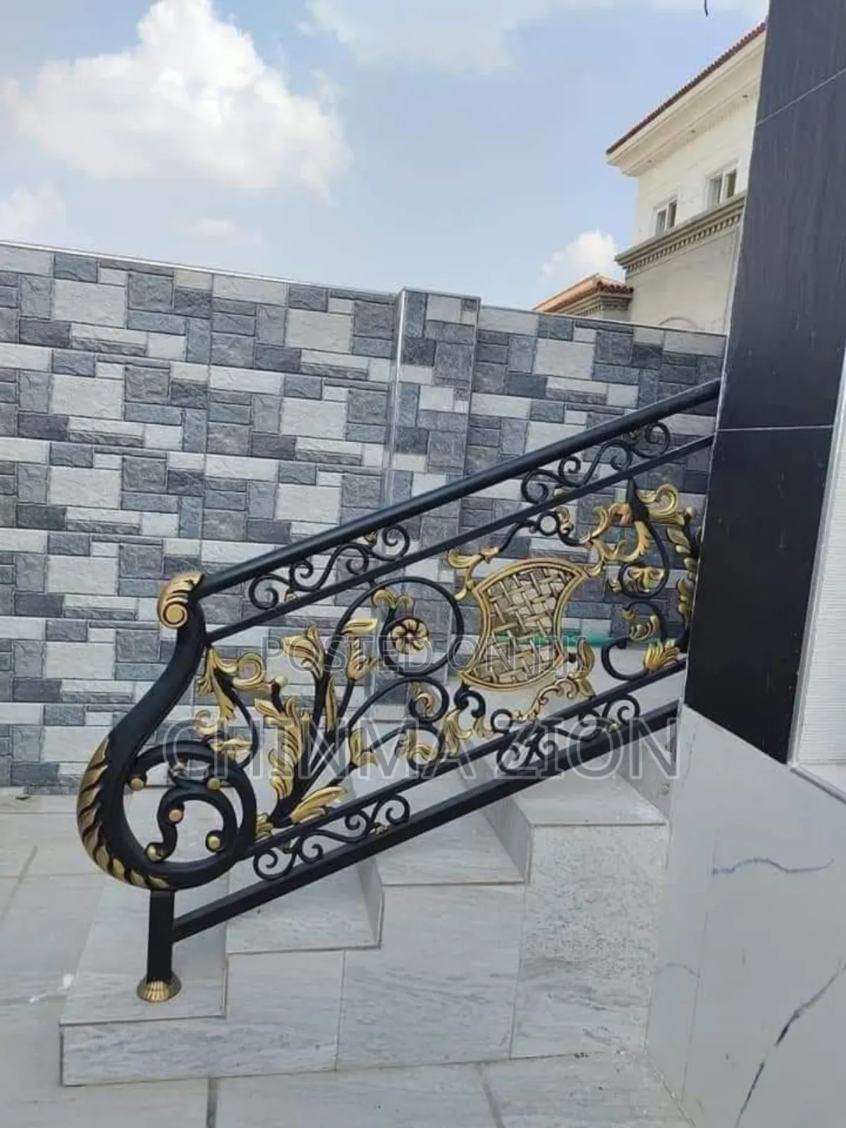 Curved Wrought Iron Handrails