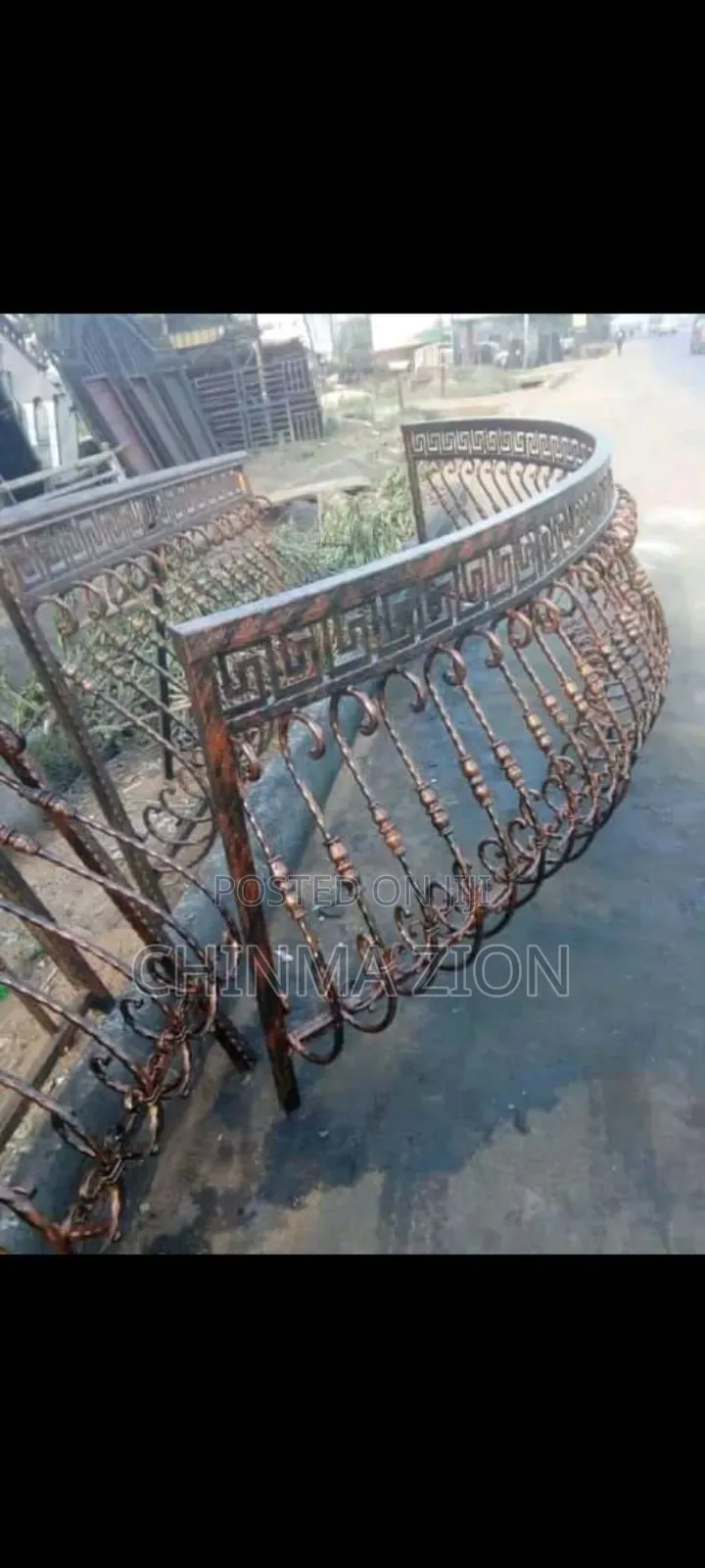 Curved Wrought Iron Handrails