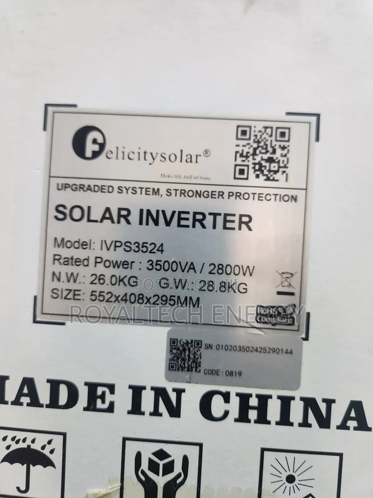 Felicity 3.5kva 24v Inverter Ivps