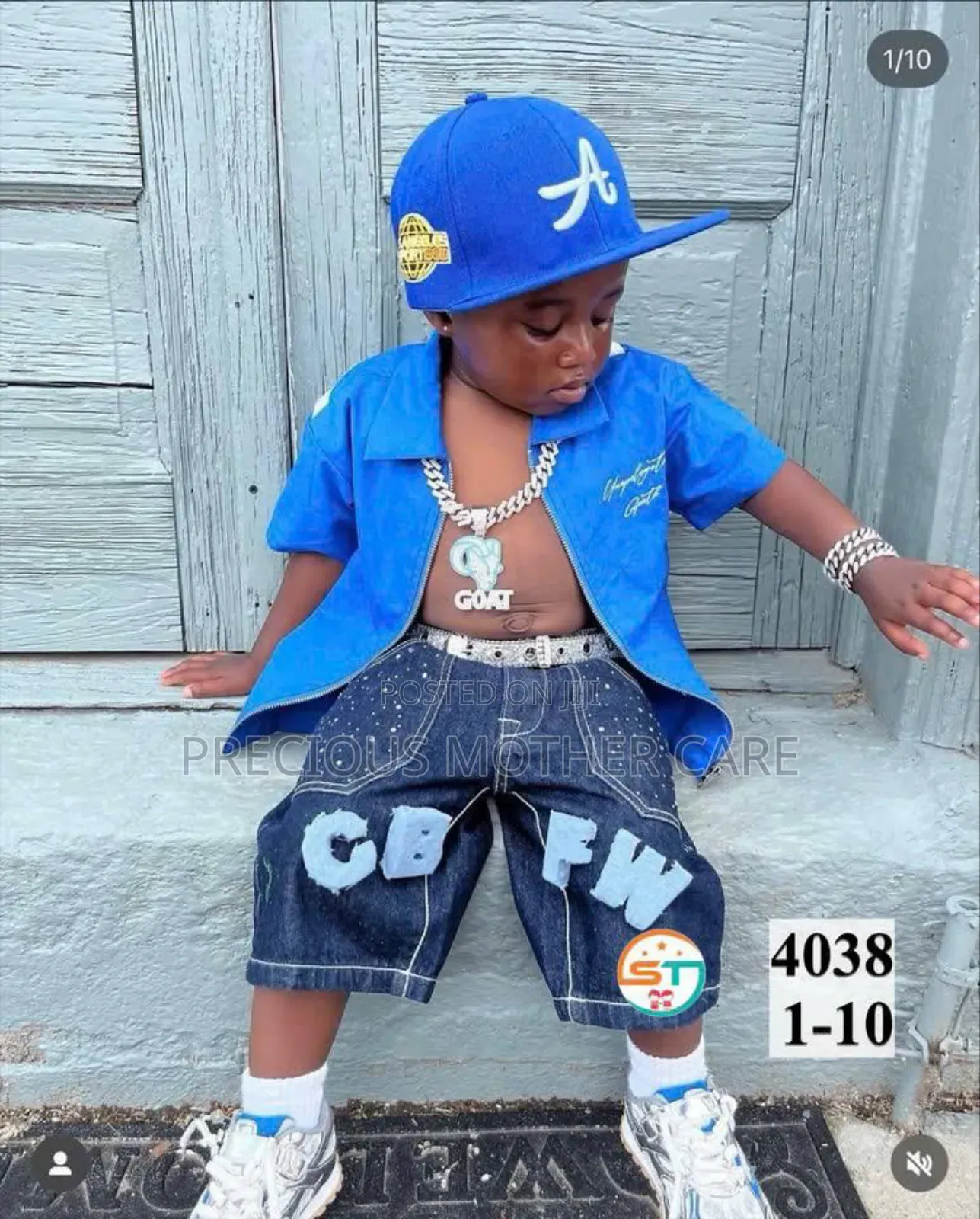 Children Shirt, Three Quarter Jean and Face Cap