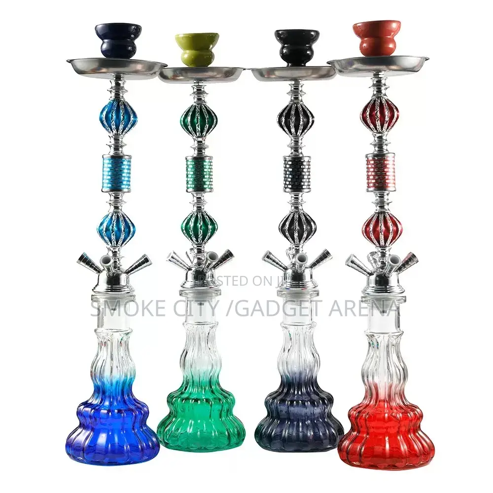 4 Hose Hookah Shisha Pot Available In Different Colors