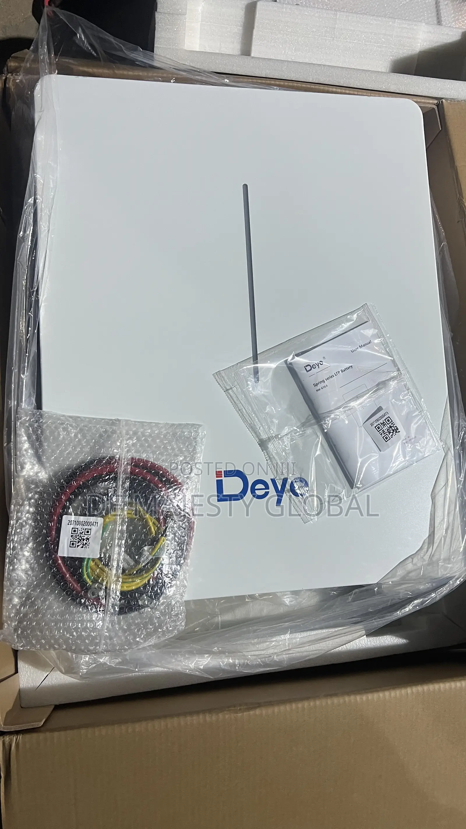 Deye 10kwh 51.2v Lithium Battery (Rw G10.6)