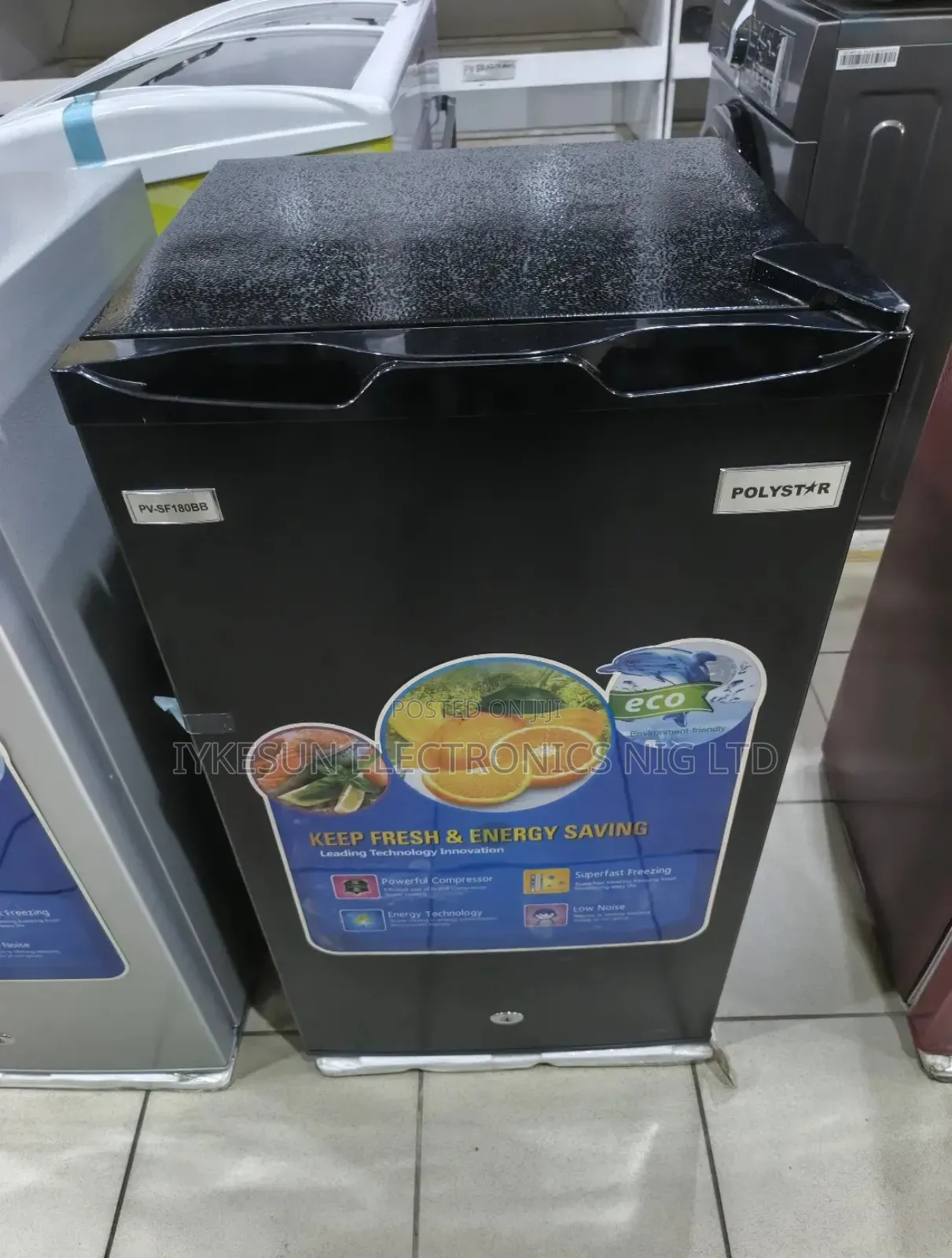 Original Polystar Black Table Top Inverter Fridge Freezer 100%Copper