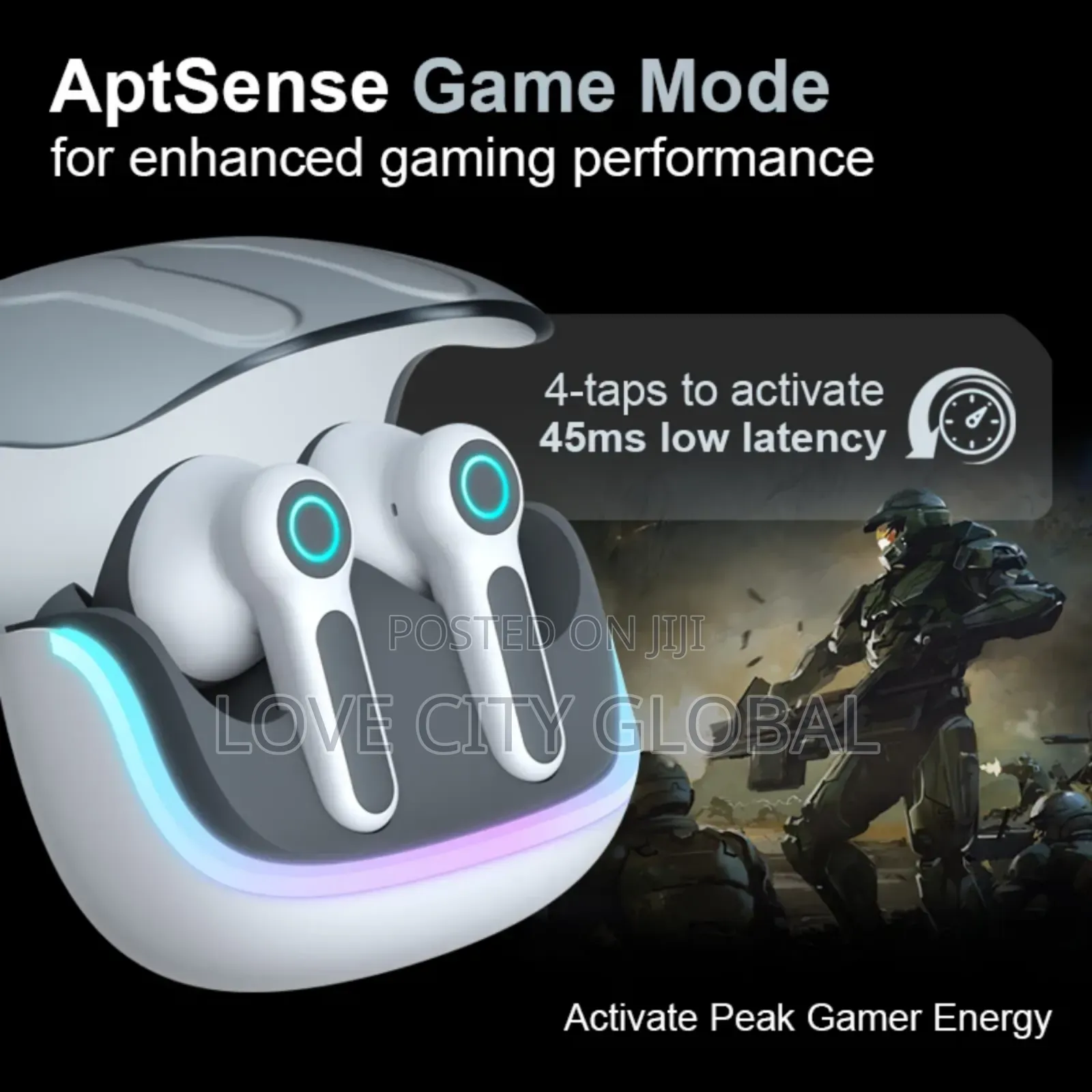 G07 TWS Gaming Earbuds –Anc Enc, Dual Pairing Led Display V5.4 4 Mic