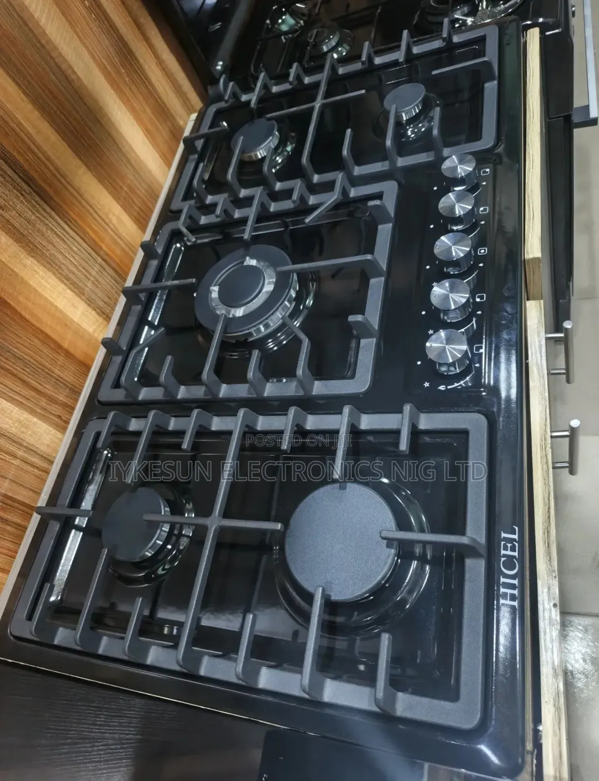 Original High Quality Hicel Built-in Black Stainless Steel 5 Burners
