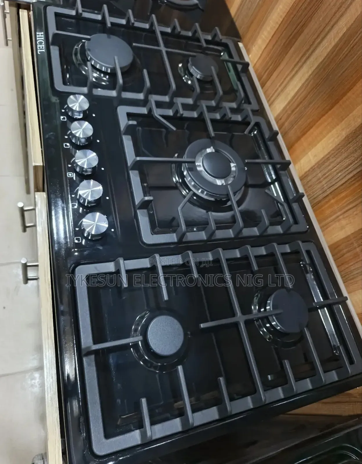 Original High Quality Hicel Built-in Black Stainless Steel 5 Burners