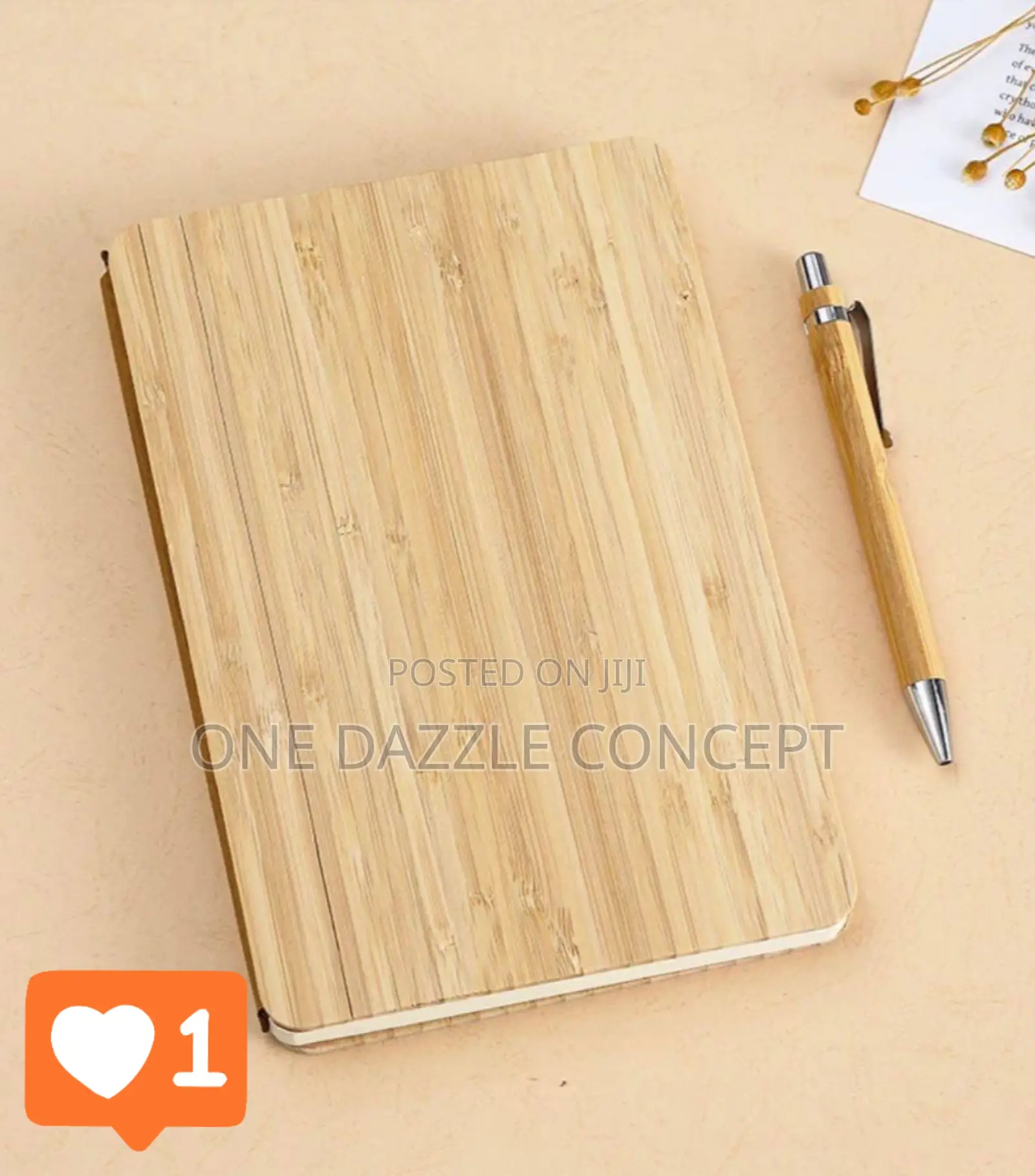 Wooden Note Book With Wooden Pen Gift Set
