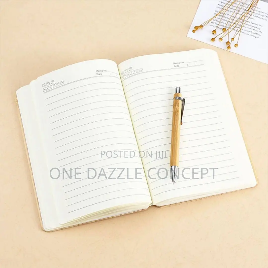 Wooden Note Book With Wooden Pen Gift Set