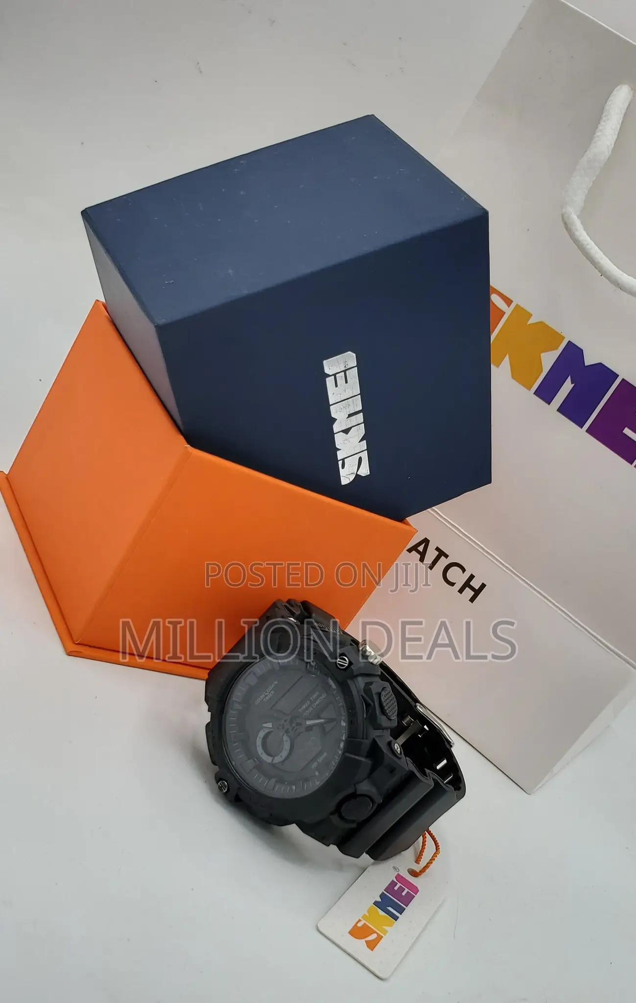 Rubber Strap Led Black Waterproof Wrist Watch