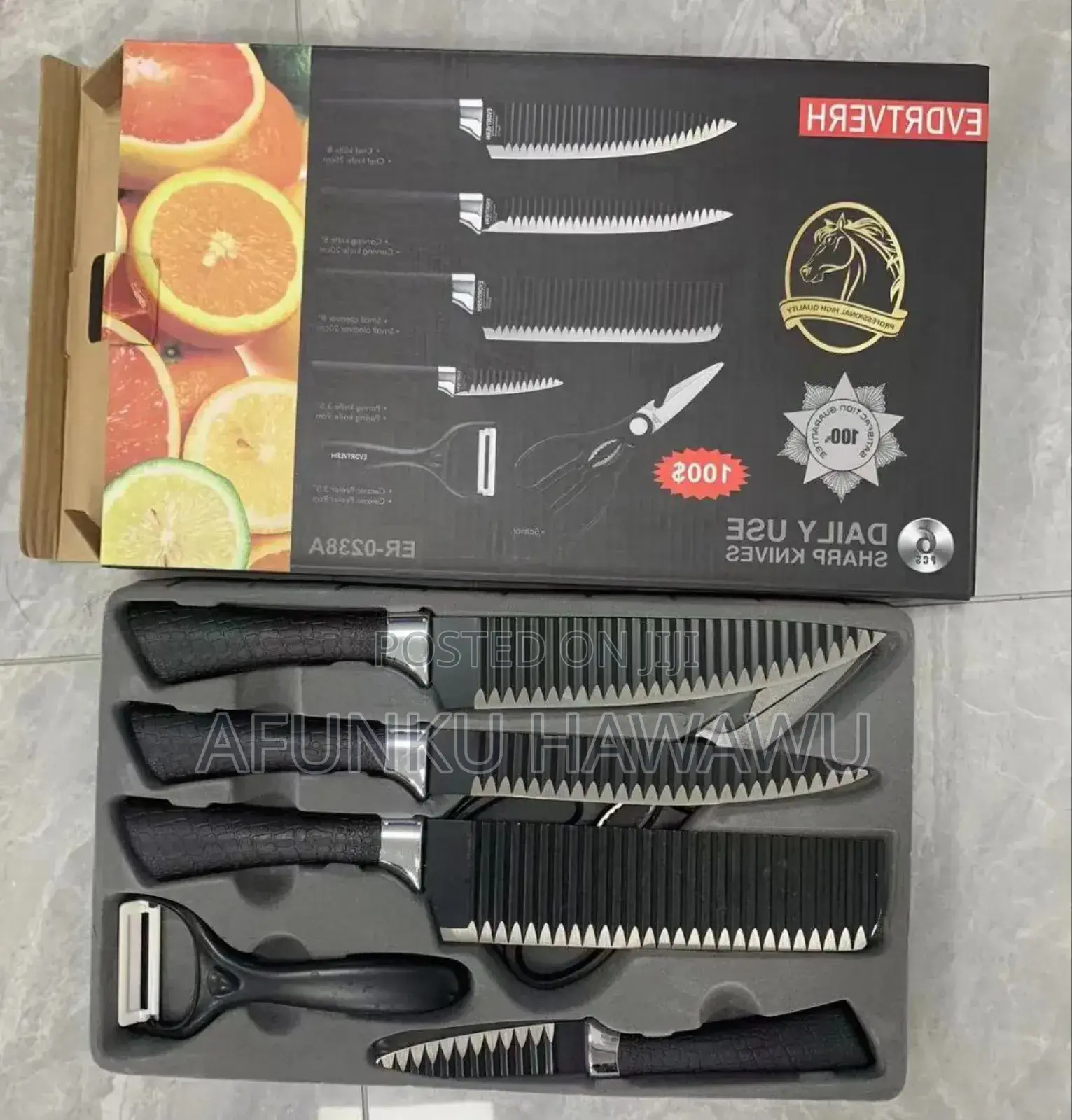 6pcs Wavy Knife Set.