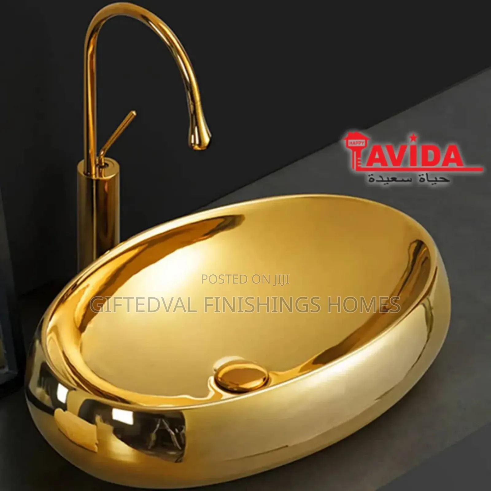 High-Quality Gold Counter Top Basin