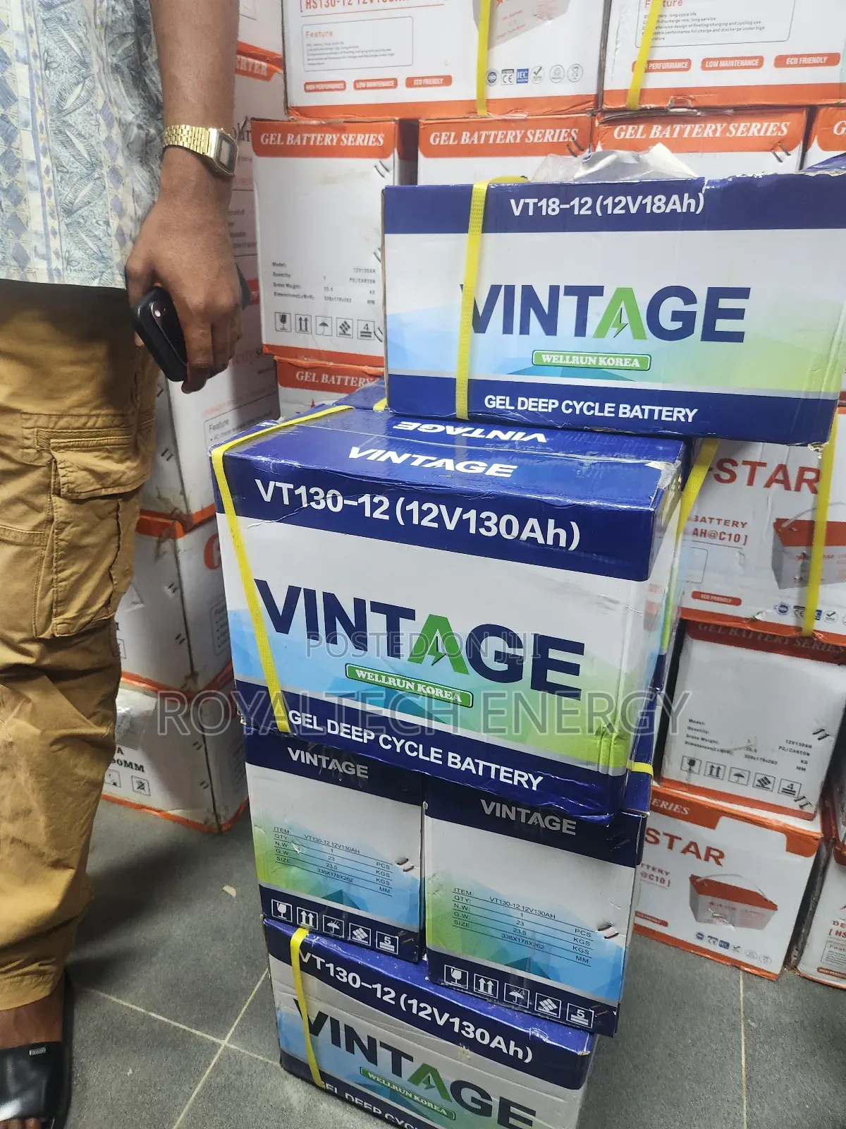 Vintage Gel Battery 130ah 12v
