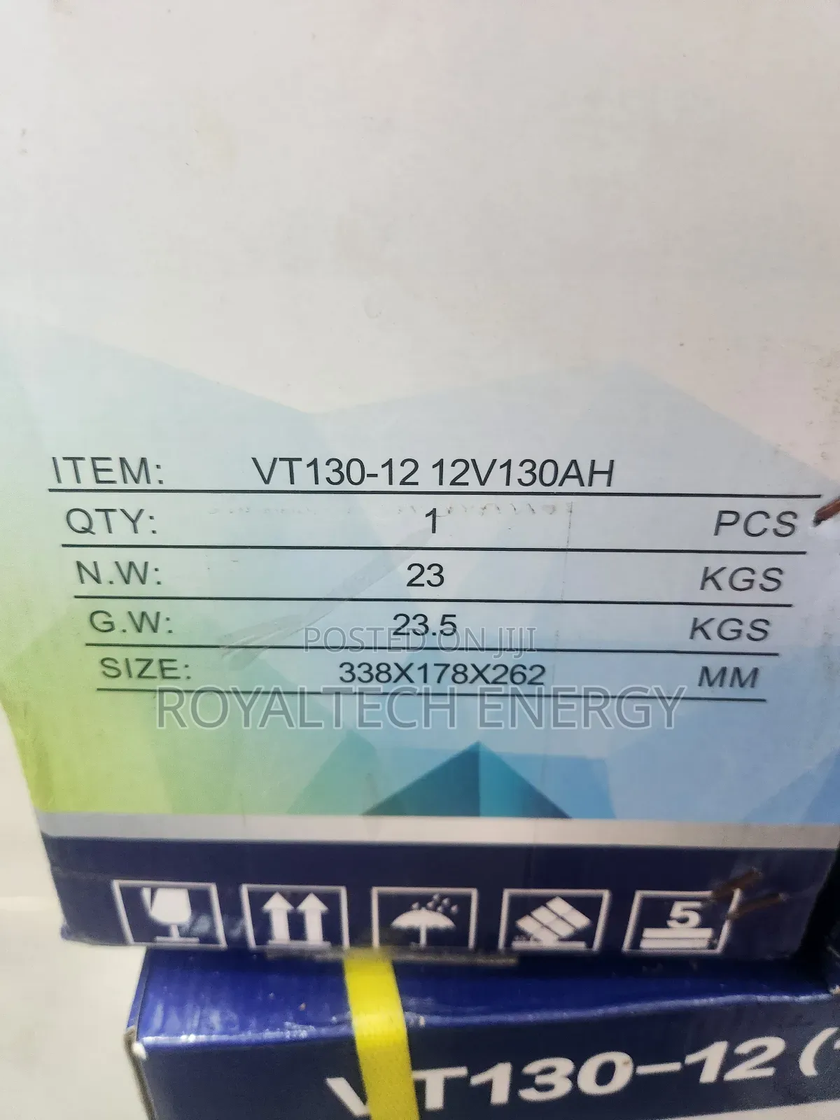 Vintage Gel Battery 130ah 12v