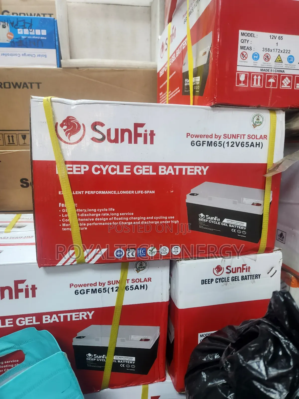 Sunfit Deep Circle Gel Battery 65ah 12v
