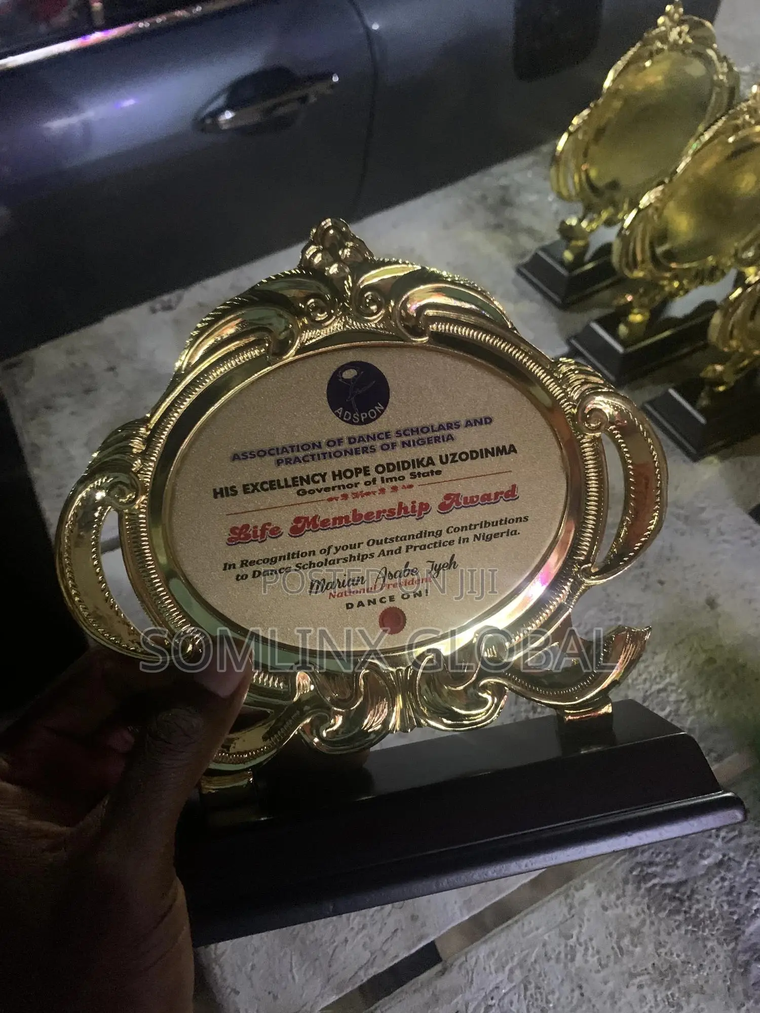 Gold Plate Plaque (2), and Branding