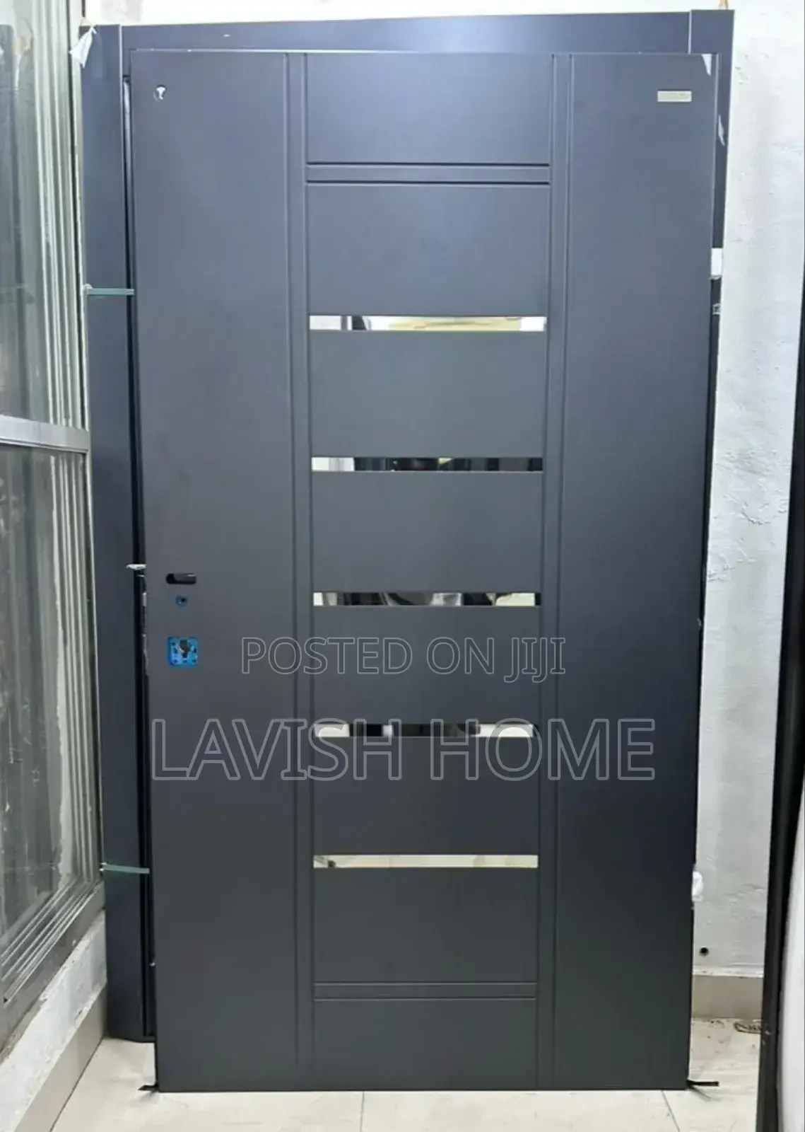 4ft Gray Israeli Steel Door (Single Opening)