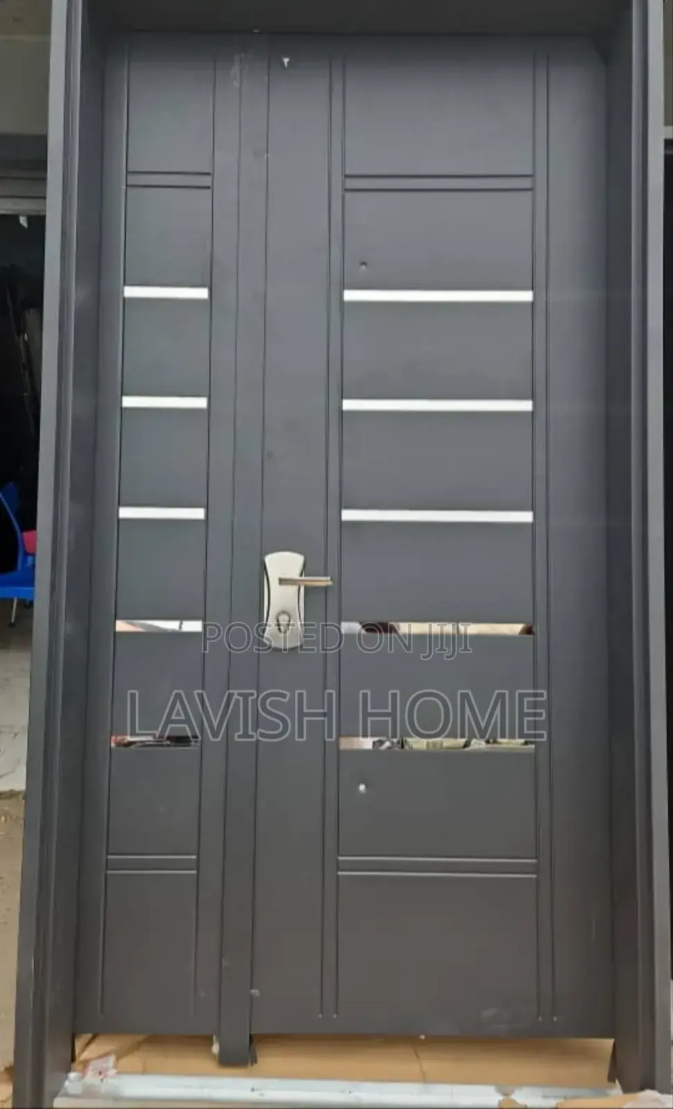 4ft Gray Israeli Steel Security Door