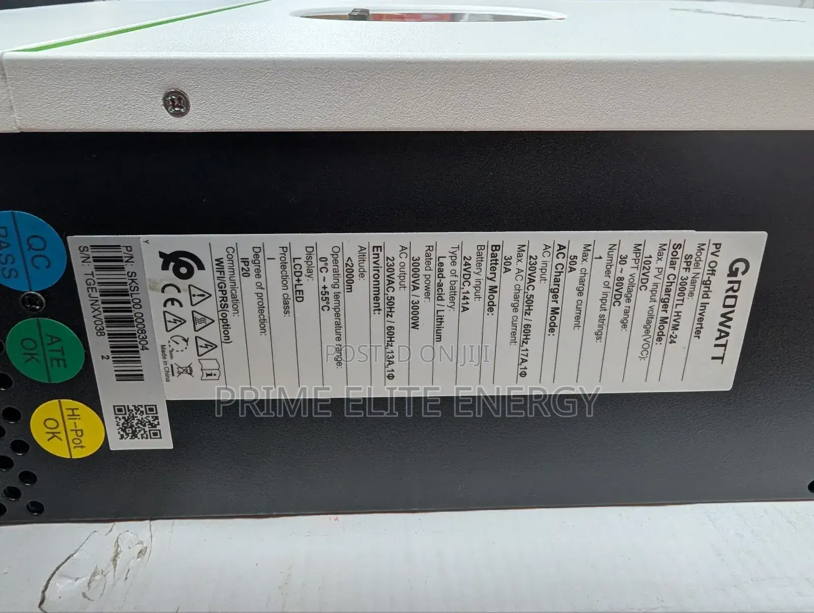 Growatt 3kva Smart Hybrid Inverter 24v