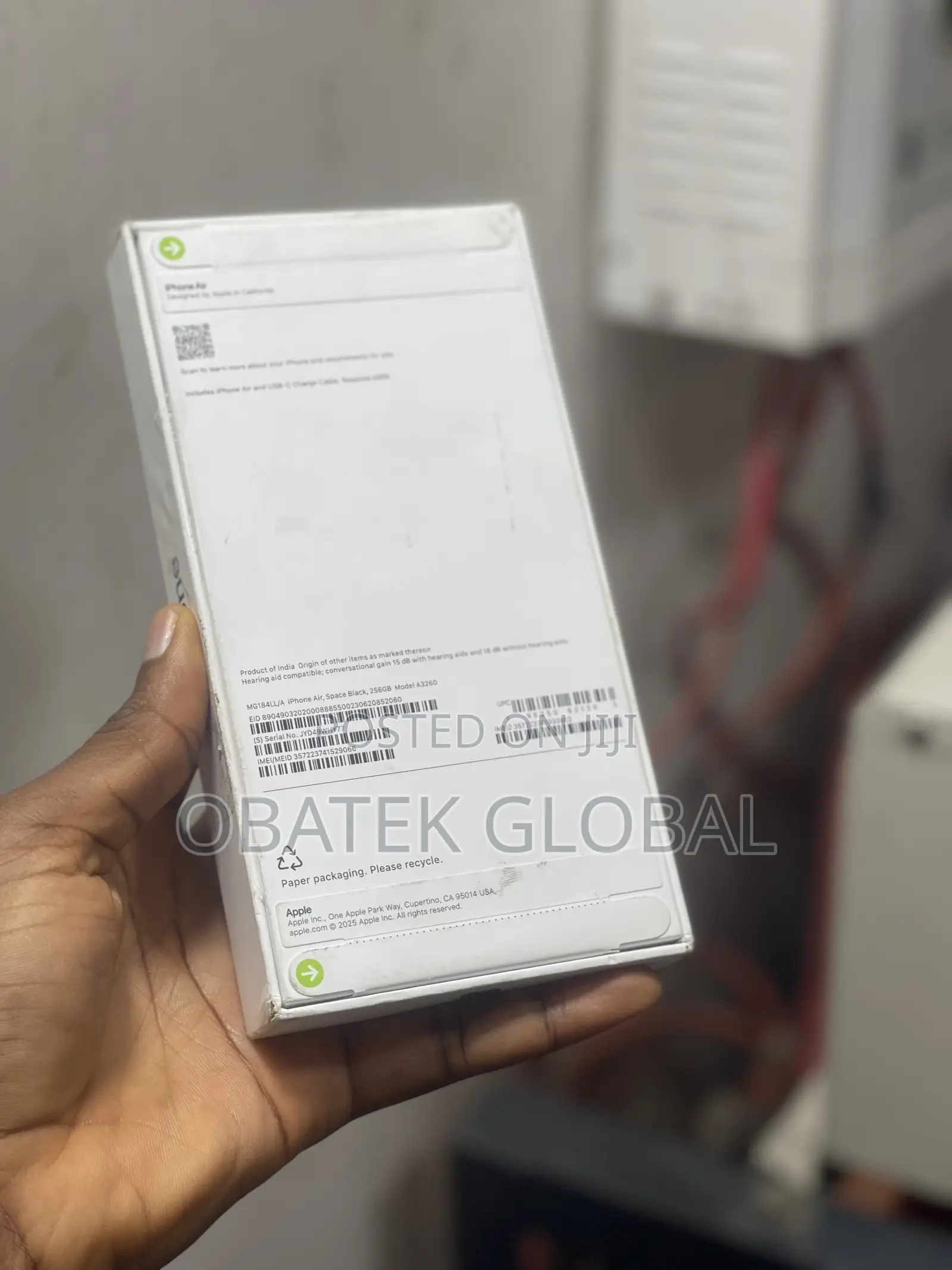 New Apple iPhone Air 256 GB Black