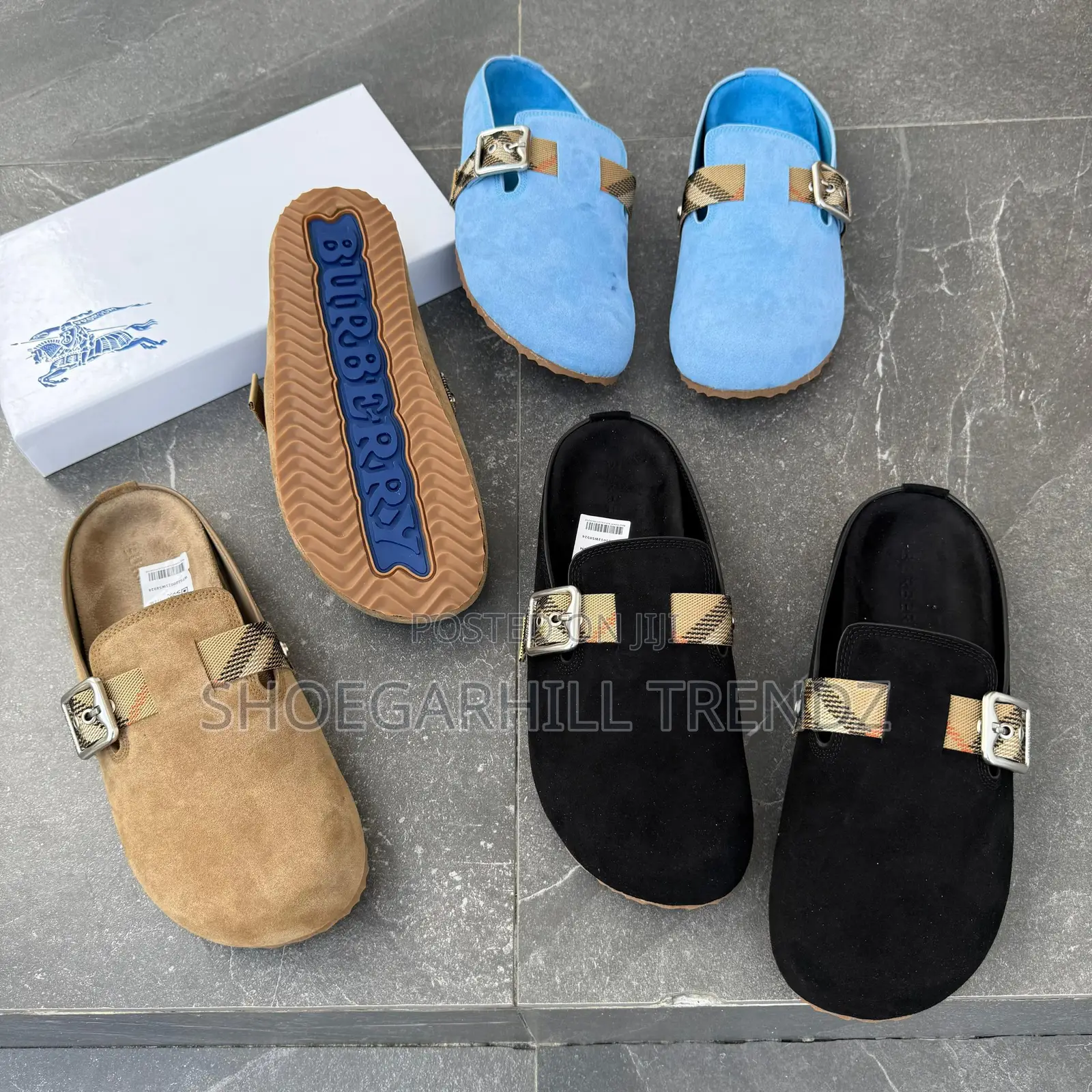 Burberry Suede Half Shoe Mule