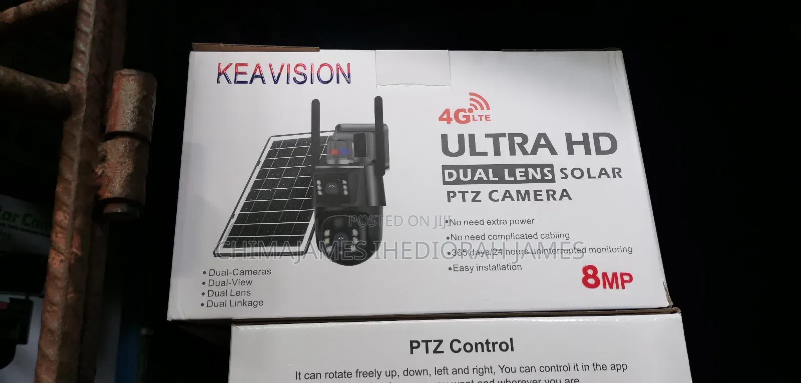 8mp 4g Sim Solar Camera Wireless Outdoor Dual Screen Ip CCTV