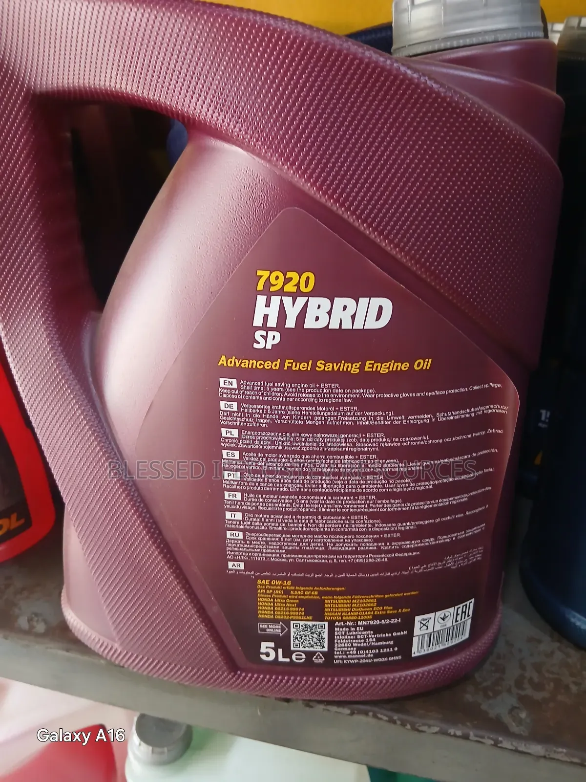 Mannol Engine Oil 0w16 5litres