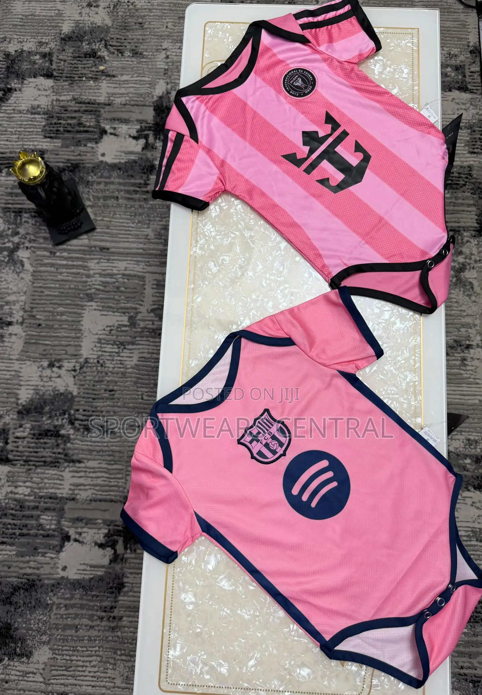 2025-2026baby Barca Pink Amd Inter-Miami Pink Toddler Jersey