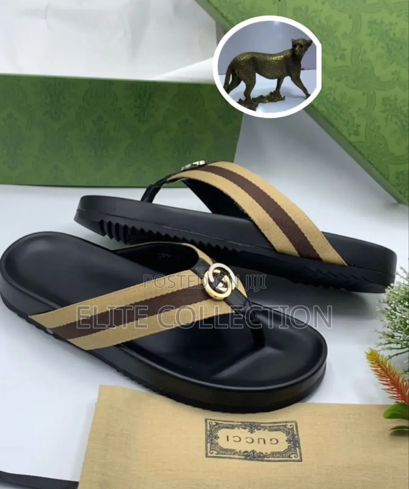 ` Gucci Slippers  
 Best Quality 
Size 43——46 Available