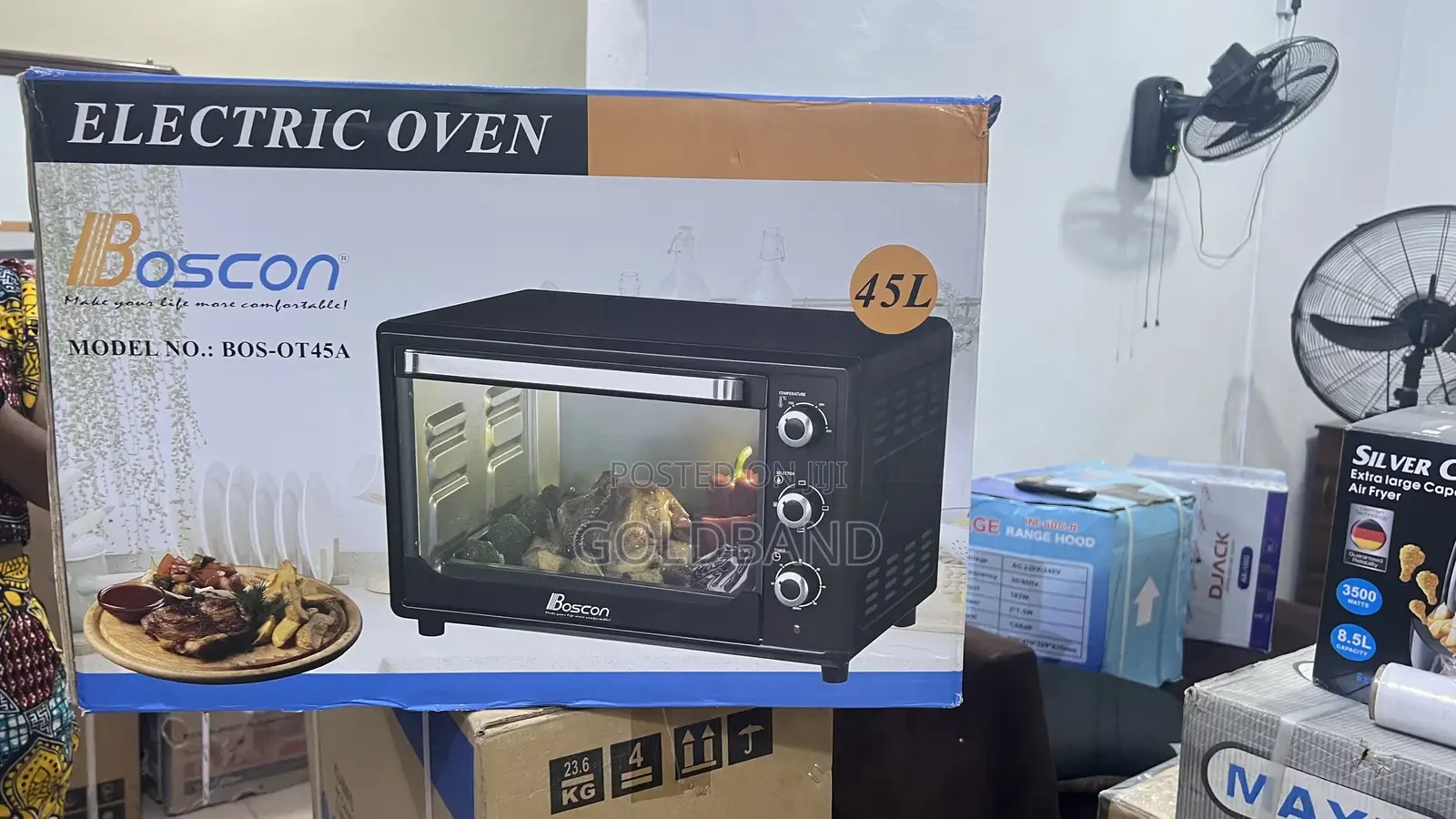 Boscon 45l Electric Oven – With Timer Temperature Control