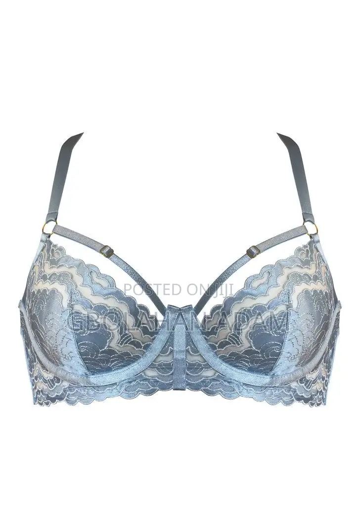 Sachi Black Butterfly Print Plunge Bra