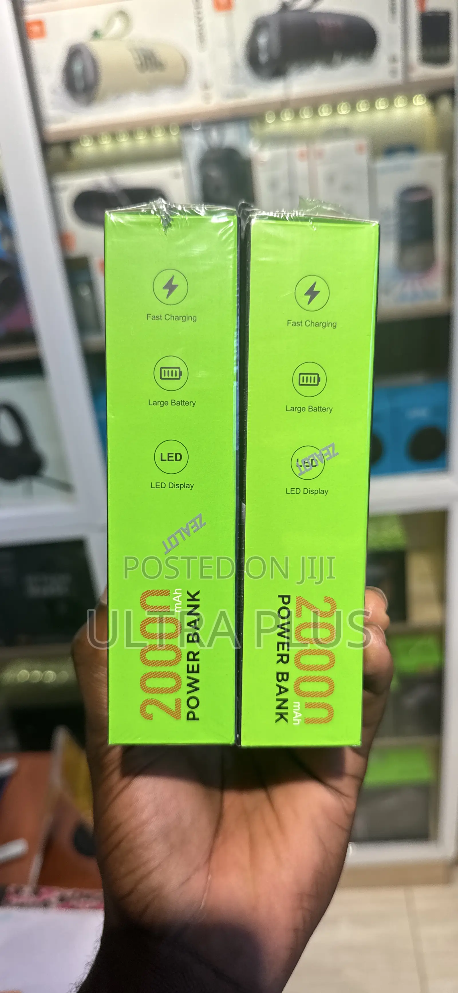 Zealot Y2200 20000mah Power Bank Inbuilt Dual Cord