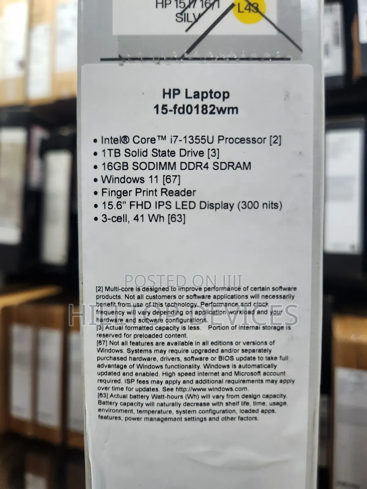 New Laptop HP 15 16GB Intel Core i7 SSD 512GB