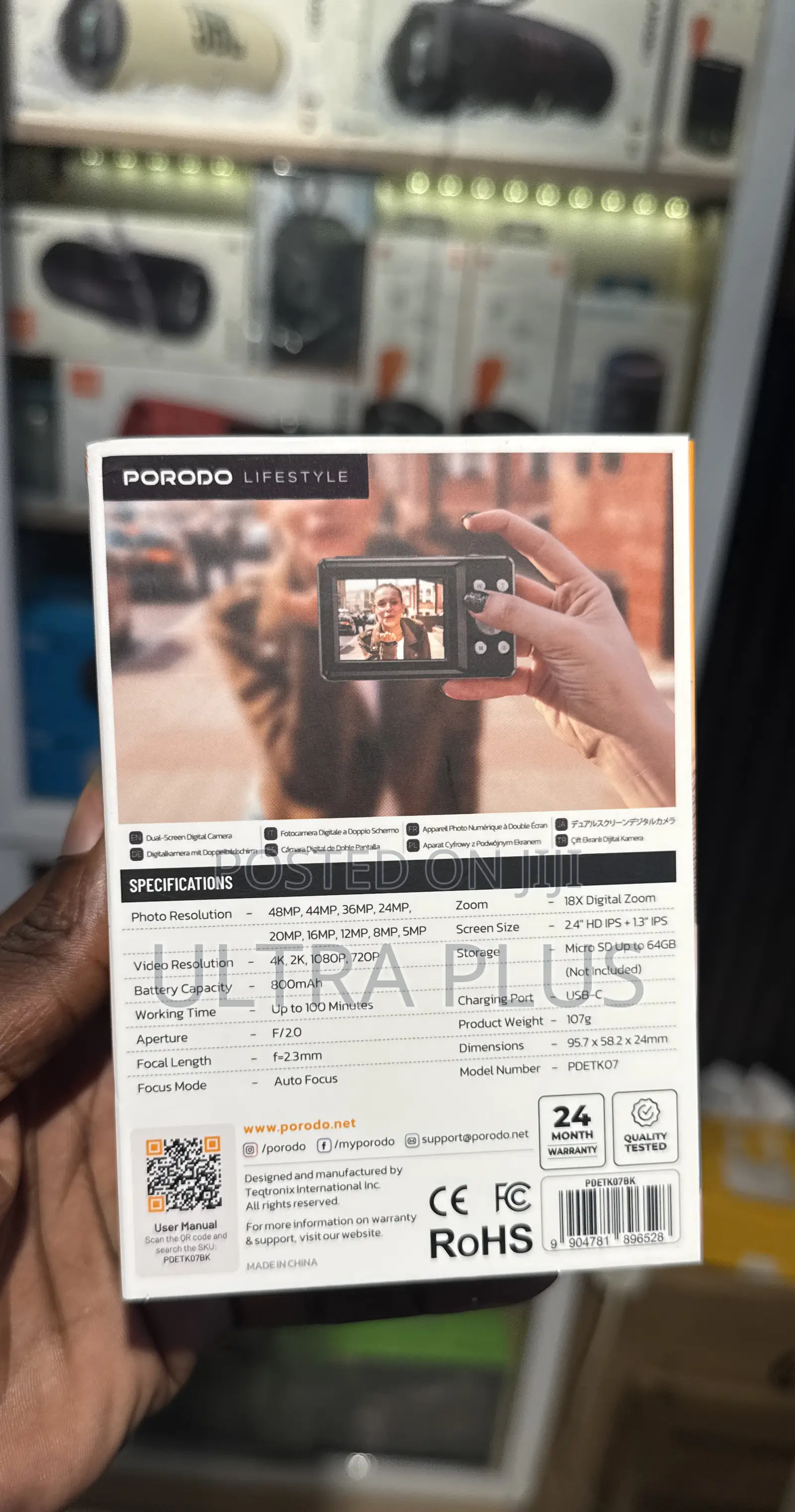 Porodo Lifestyle Dual-screen Digital Camera
