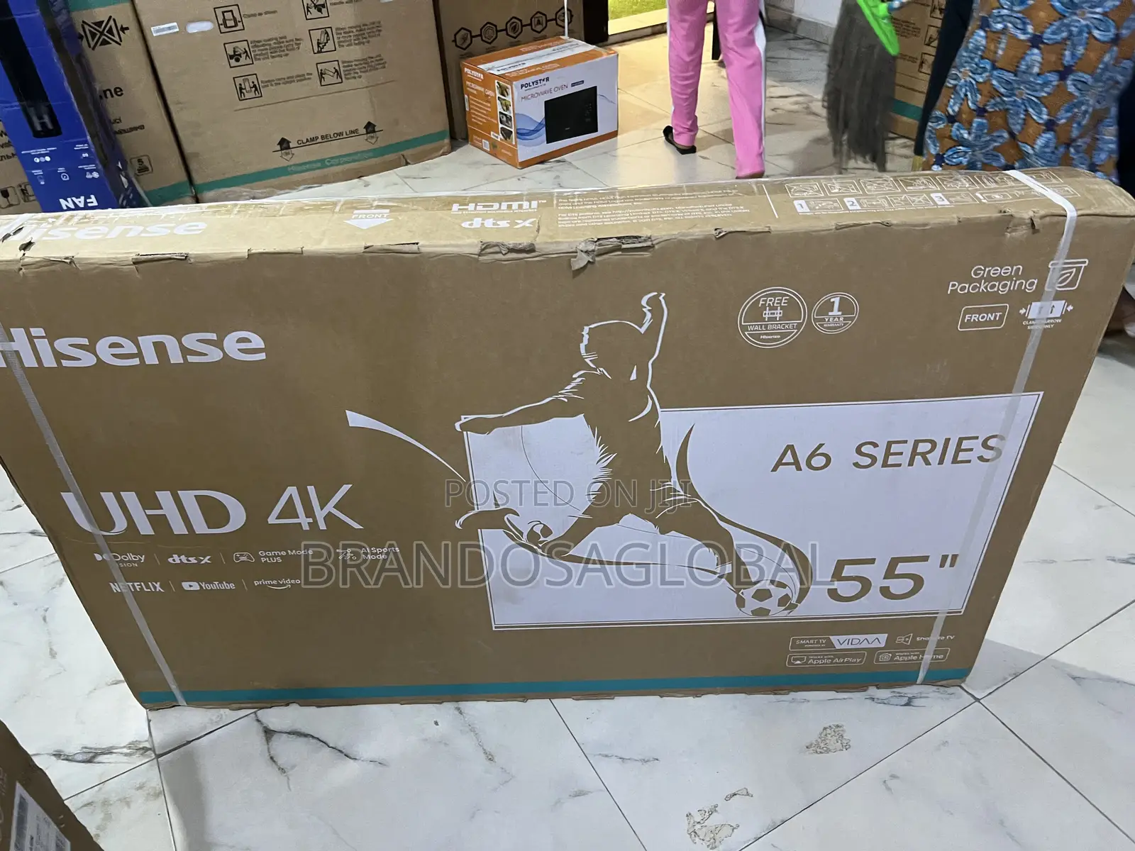 Hisense 55 Inch Smart Uhd Tv 55a6k – Elegant Silver Frame