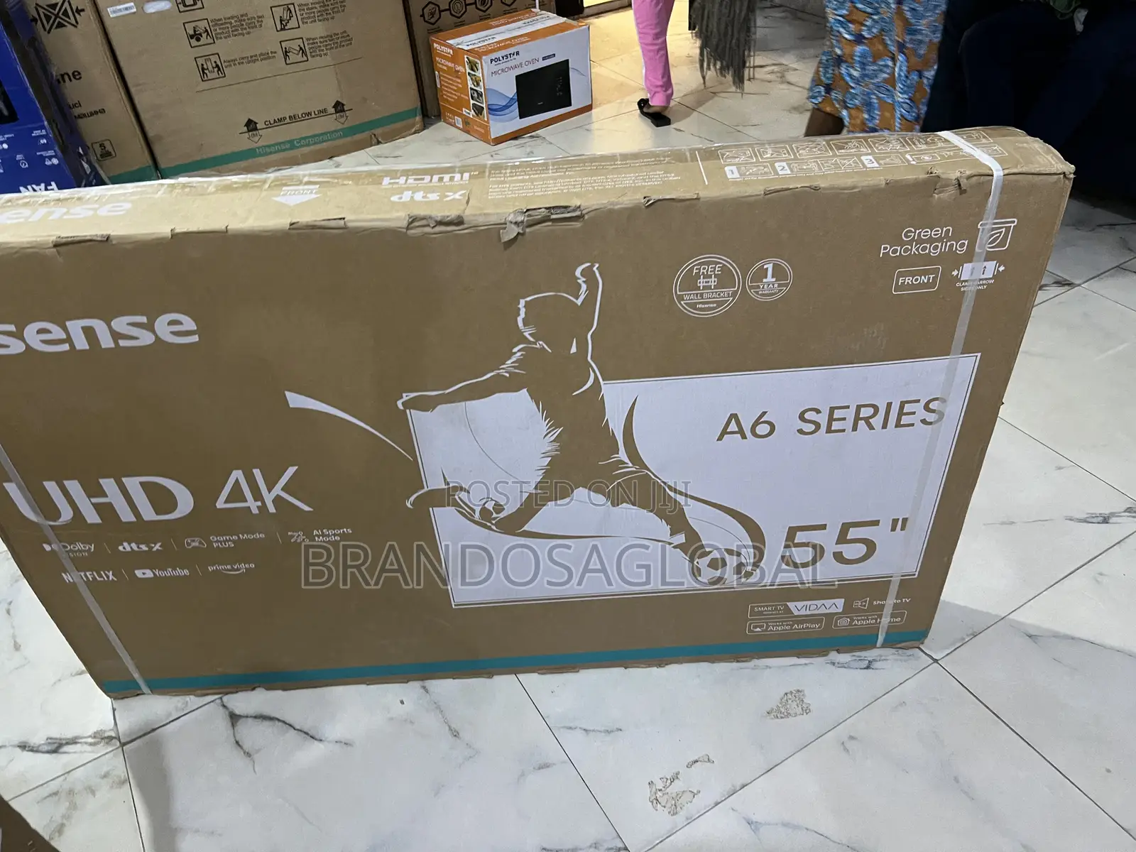 Hisense 55 Inch Smart Uhd Tv 55a6k – Elegant Silver Frame
