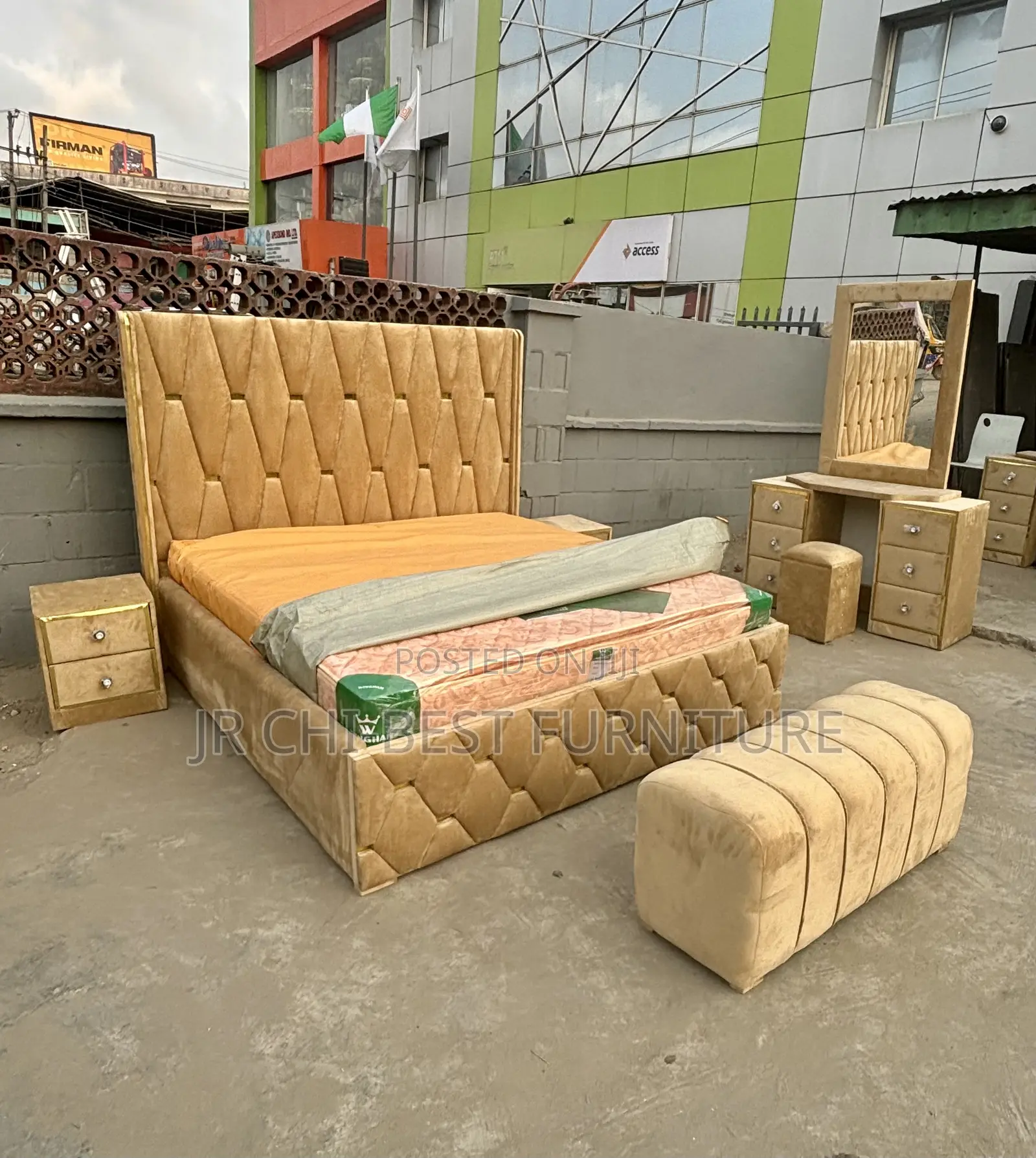 Family Size 6 by 6 Padded HDF Bedframe of Sublime Quality