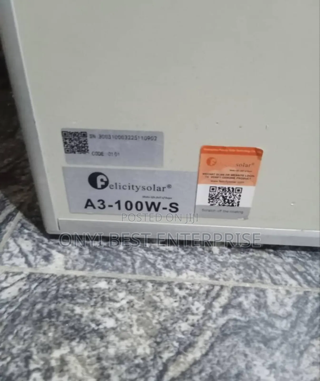 Felicity Solar Streets Light A3 100watts