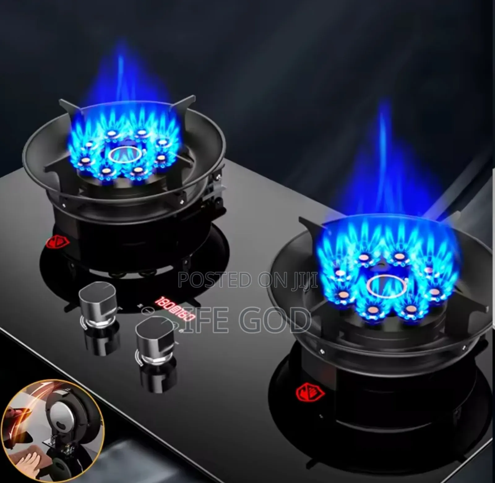 Original Quality Sky-Oppein Made in Turkey Built-in Flips Up 2 Burners