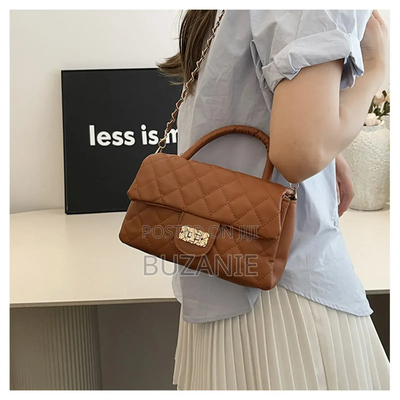 Brown Portable Luxury Ladies Bag. Ladies Mini Bag