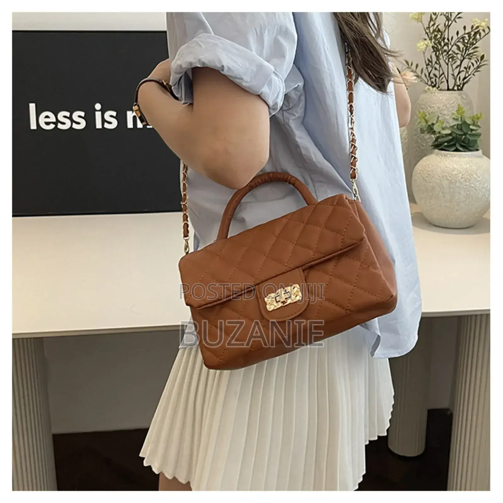 Brown Portable Luxury Ladies Bag. Ladies Mini Bag