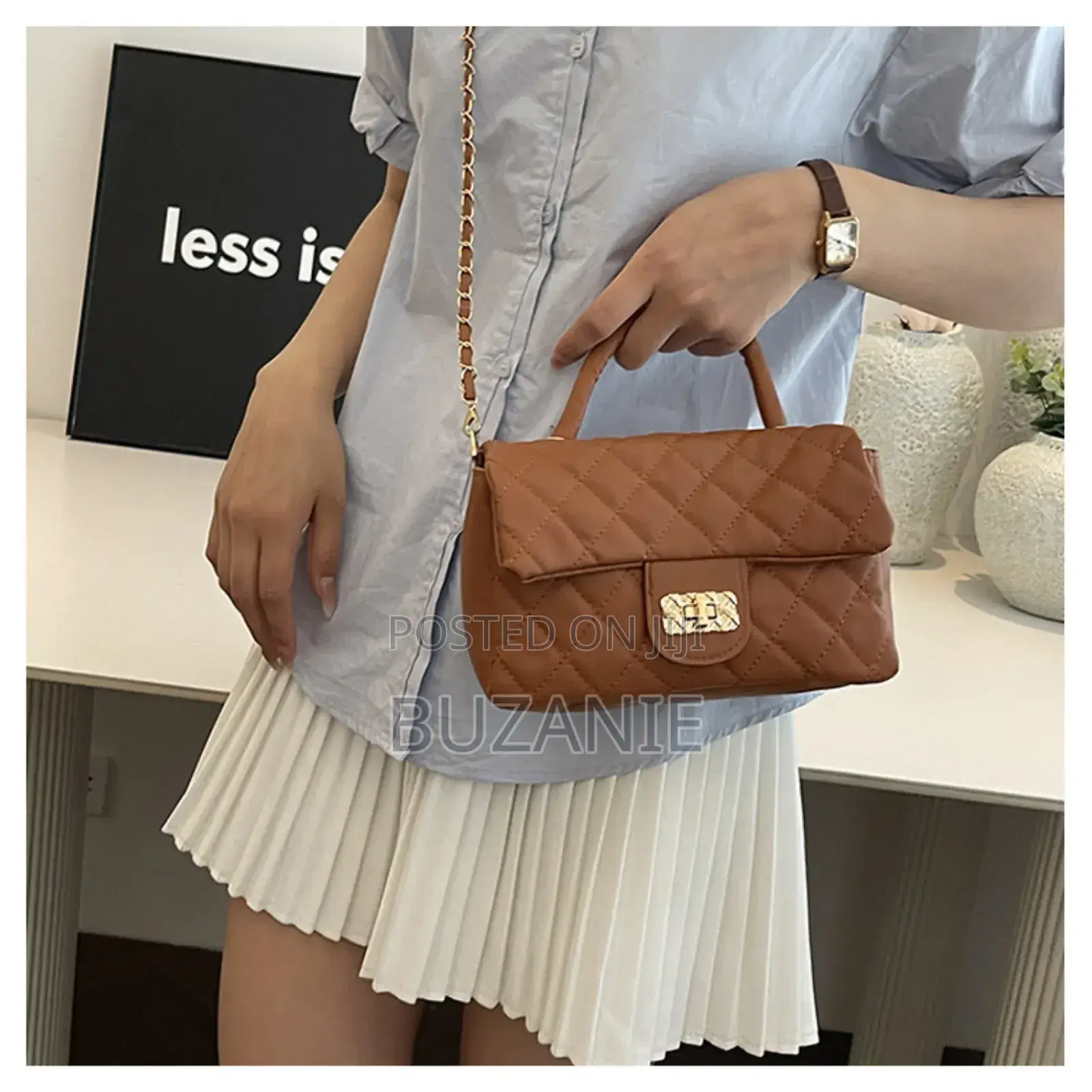 Brown Portable Luxury Ladies Bag. Ladies Mini Bag