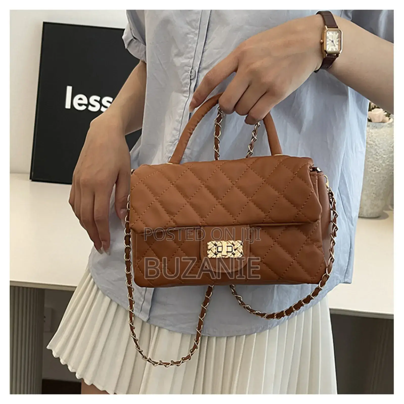 Brown Portable Luxury Ladies Bag. Ladies Mini Bag