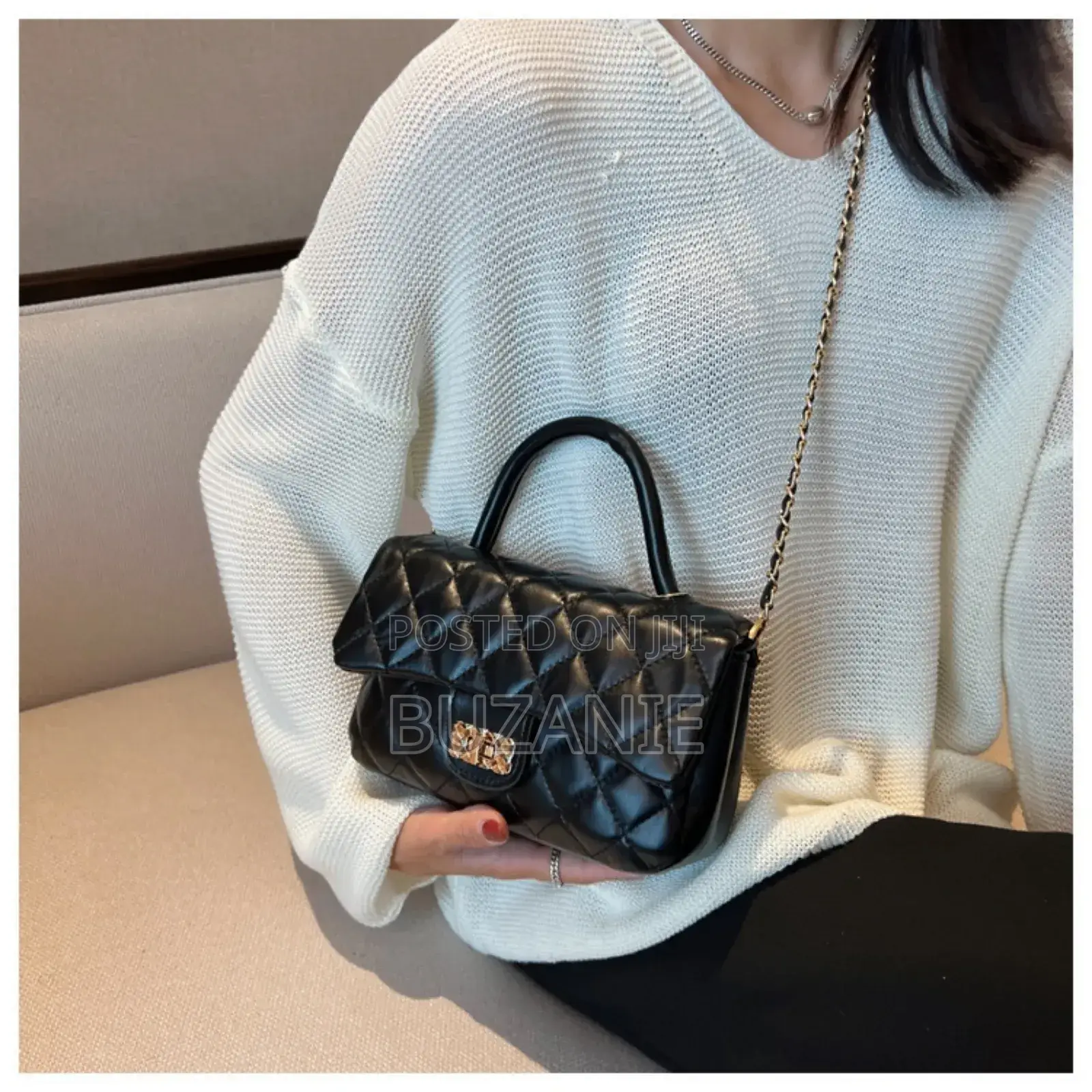 Ladies Mini Designer Bag Black Portable Outing Bag