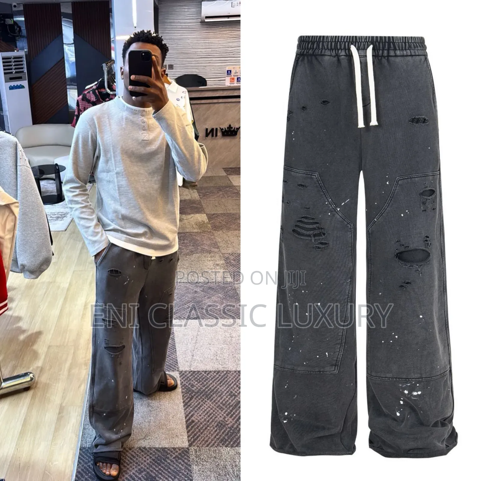 100% Quality Luxury Men's Jeans Amiri Well Banded Package